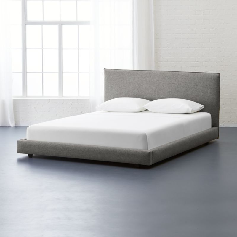 façade grey queen bed Taylor Grey CB2