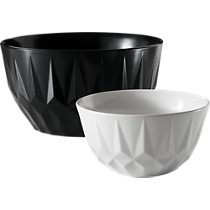 facet serving bowls