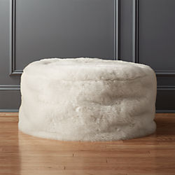 faux fur pouf