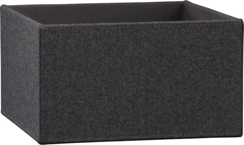charcoal felt storage box