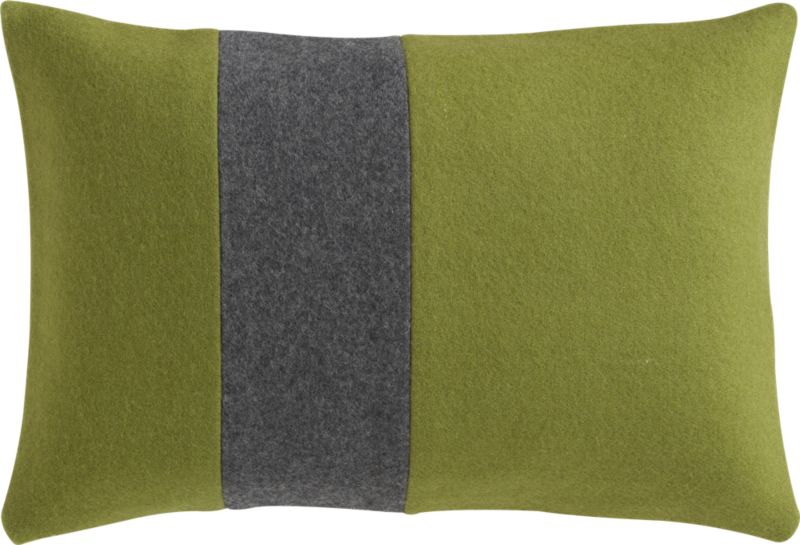 felt stripe 18"x12" pillow