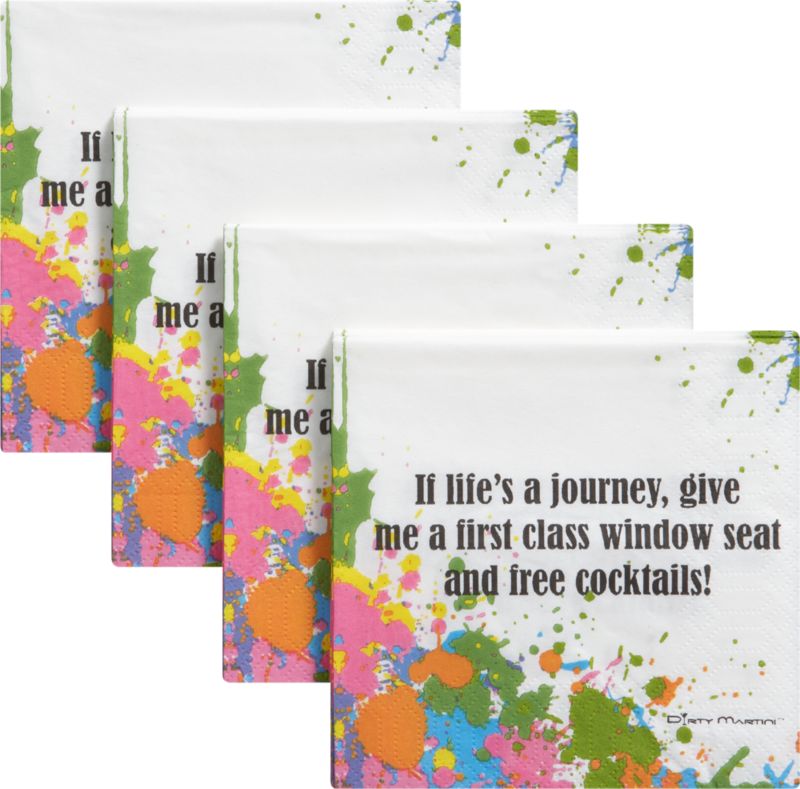 first class beverage napkins set of 20