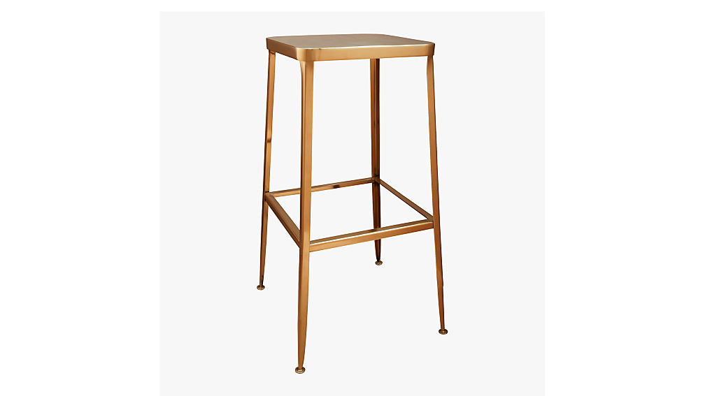 flint gold 30" bar stool CB2