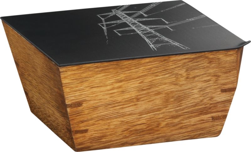 flipped small box. 6"Wx6"Dx3"H