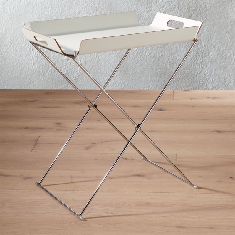 formosa white tray table CB2
