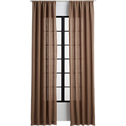 taupe linen curtain panel