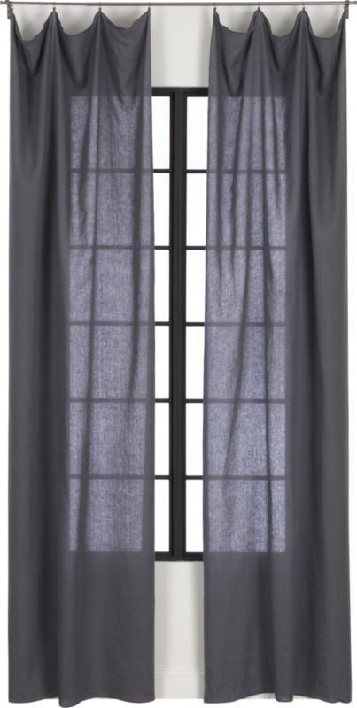 french/belgian dark grey linen panel