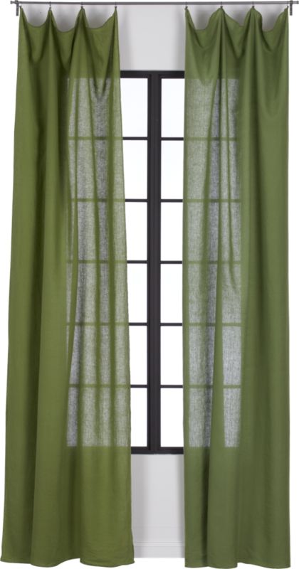 french/belgian green linen panel