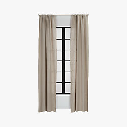 natural linen curtain panel