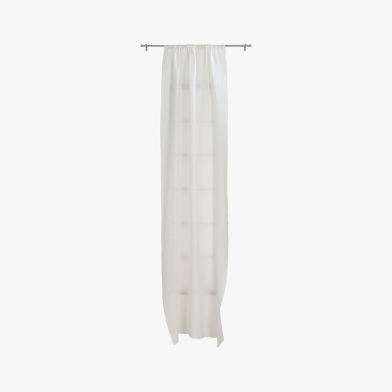 white linen curtain panel 48"x96" CB2