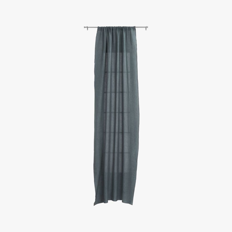 graphite linen curtain panel 48"x96" CB2