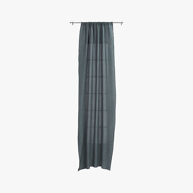 graphite linen curtain panel 48"x96" CB2