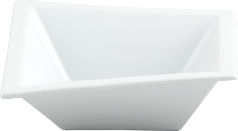 soup bowl. 7"sq.x2.25"H
