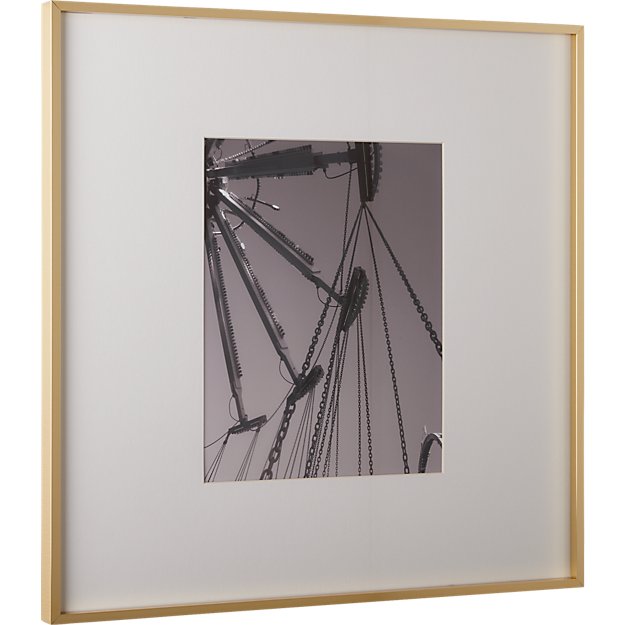 gallery brass 11x14 picture frame CB2