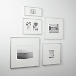 gallery brushed silver picture frames