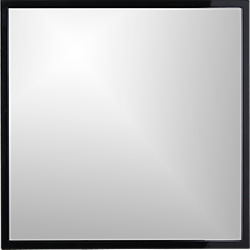 gallery black 33" square wall mirror