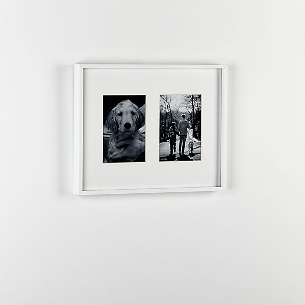 gallery white 2 5x7 picture frame CB2