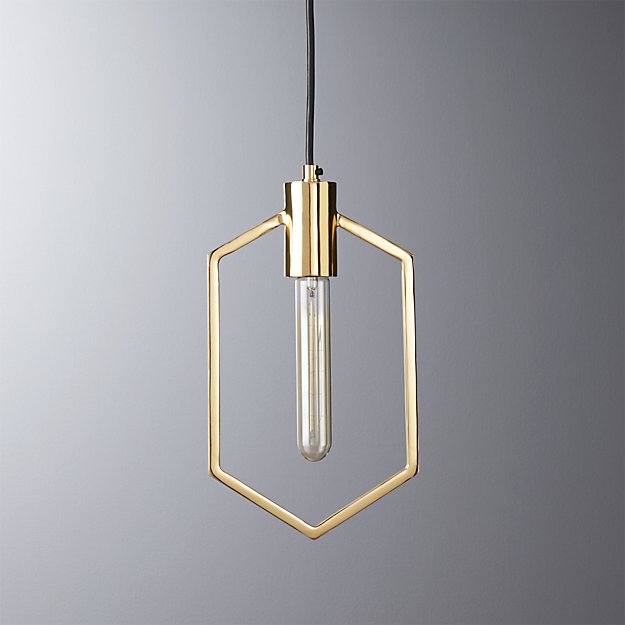 geometric brass pendant light CB2