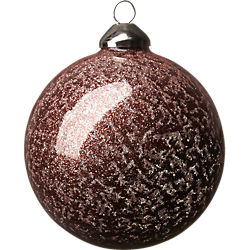 glitter ball copper ornament