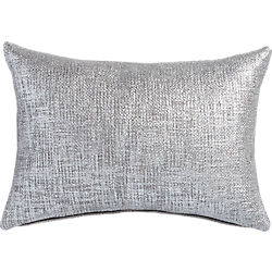 glitterati silver 18"x12'' pillow