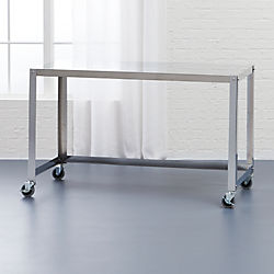 go-cart stainless rolling desk
