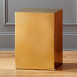 gold cube side table