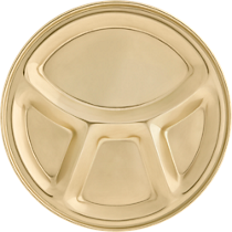 gold divided platter
