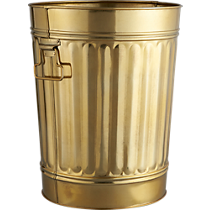 gold wastecan