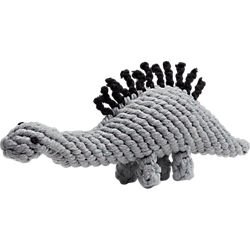 dinosaur grey rope dog toy