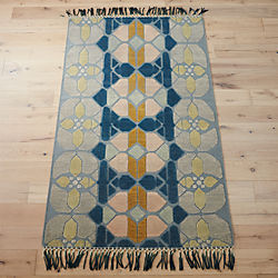 hand-knotted stained glass rug