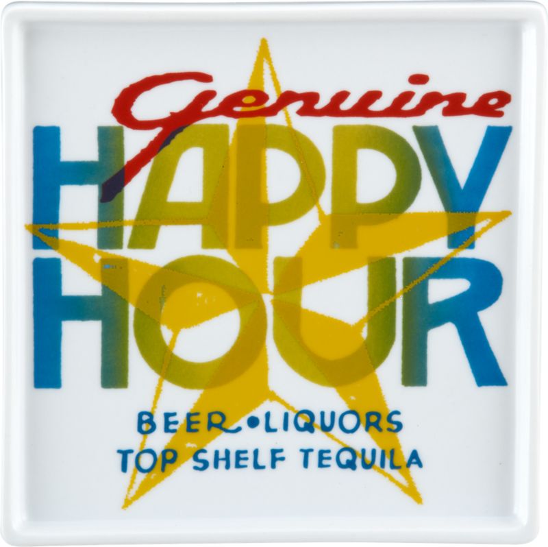 happy hour menu plate