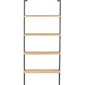 helix white oak 70 wall mounted bookcase