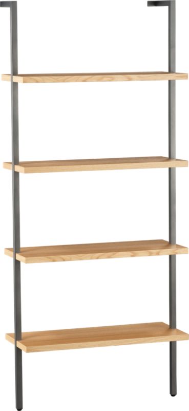 Metal Frame  Hardware on Cb2   Helix White Oak 70 Wall Mounted Bookcase Customer Reviews