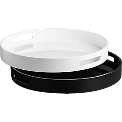 hi-gloss round trays