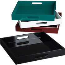 hi-gloss square trays