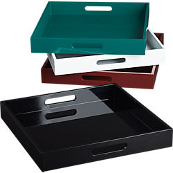 hi-gloss square trays