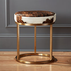 hide brass stool