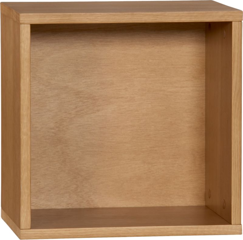 hyde oak veneer 16" square open wall mounted cabinet