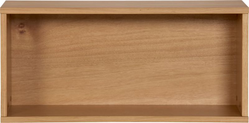hyde oak veneer 30" open wall mounted cabinet. 30"Wx11.25"Dx14"H