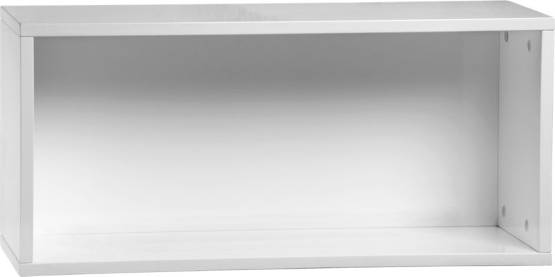 hyde white 30" open wall mounted cabinet