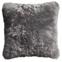 icelandic shorn sheepskin grey 16" pillow