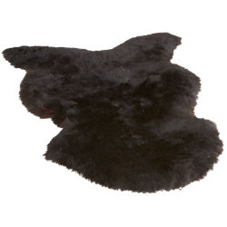 icelandic black shorn sheepskin throw