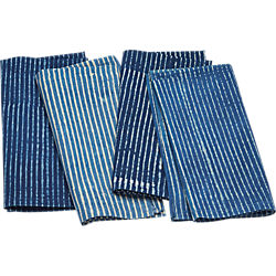 indigo stripe napkins set of four