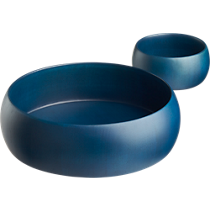 indigo wood bowls
