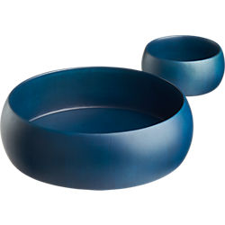 indigo wood bowls