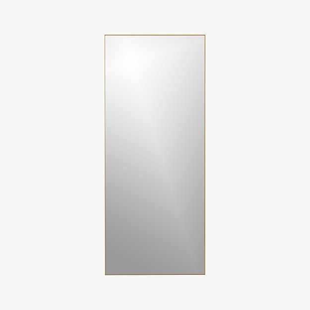 infinity brass 32"x76" floor mirror CB2