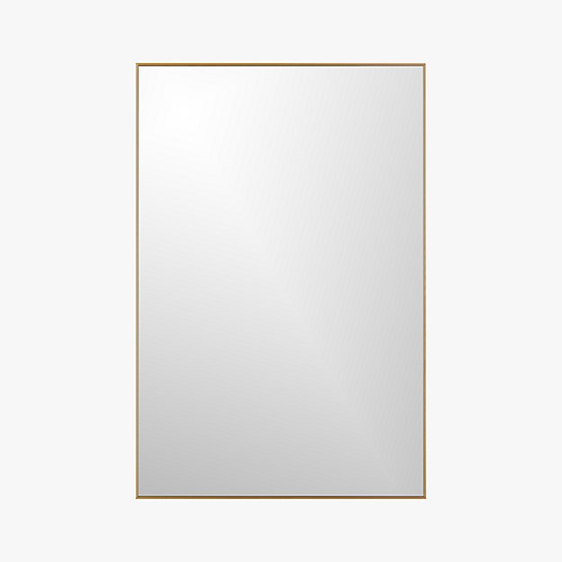infinity brass 24"x36" rectangular wall mirror CB2