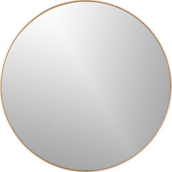 infinity 24" round brass wall mirror