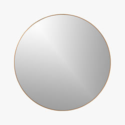 infinity 36" round brass wall mirror