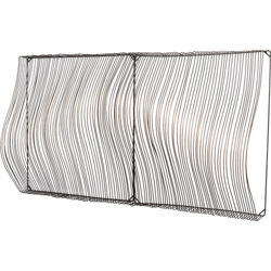 iron wave wall hanging set of two